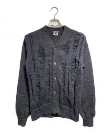 COMME des GARCONS HOMME DEUX（コムデギャルソン オム ドゥ）の古着「グランジニットカーディガン/Grunge knit cardigan」｜グレー