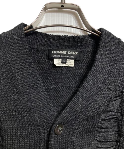 COMME des GARCONS HOMME DEUX（コムデギャルソン オム ドゥ）COMME des GARCONS HOMME DEUX (コムデギャルソン オム ドゥ) グランジニットカーディガン/Grunge knit cardigan グレー サイズ:Sの古着・服飾アイテム