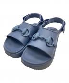 GUCCIグッチ）の古着「ホースビット プラットフォーム サンダ/ Horsebit Platform Sandals」｜ブルー