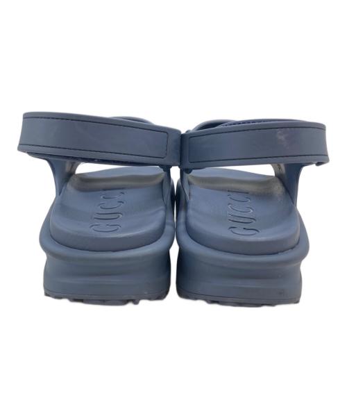 GUCCI（グッチ）GUCCI (グッチ) ホースビット プラットフォーム サンダ/ Horsebit Platform Sandals ブルー サイズ:5の古着・服飾アイテム