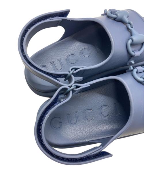GUCCI（グッチ）GUCCI (グッチ) ホースビット プラットフォーム サンダ/ Horsebit Platform Sandals ブルー サイズ:5の古着・服飾アイテム
