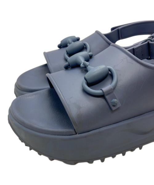 GUCCI（グッチ）GUCCI (グッチ) ホースビット プラットフォーム サンダ/ Horsebit Platform Sandals ブルー サイズ:5の古着・服飾アイテム