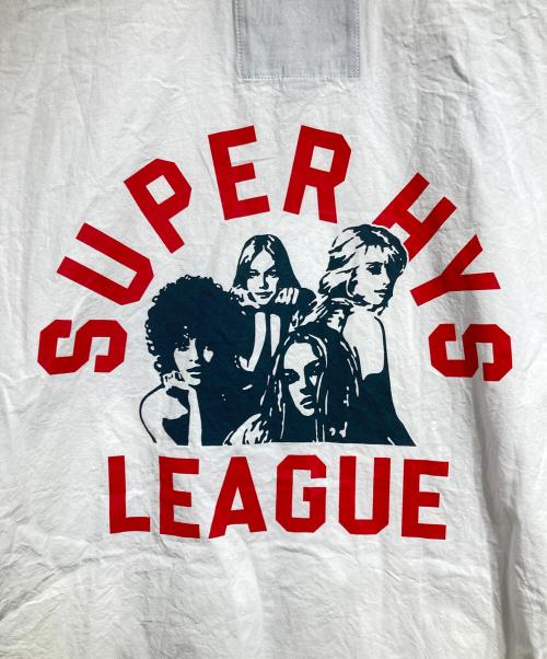 Hysteric Glamour（ヒステリックグラマー）Hysteric Glamour (ヒステリックグラマー) SUPER HYS LEAGUE ジップアップブルゾン/Zip-up blouson ホワイト サイズ:Mの古着・服飾アイテム