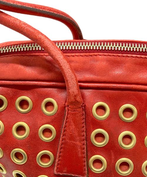 PRADA（プラダ）PRADA (プラダ) アイレットスタッズワンショルダーバッグ/Eyelet-stud one-shoulder bag レッドの古着・服飾アイテム