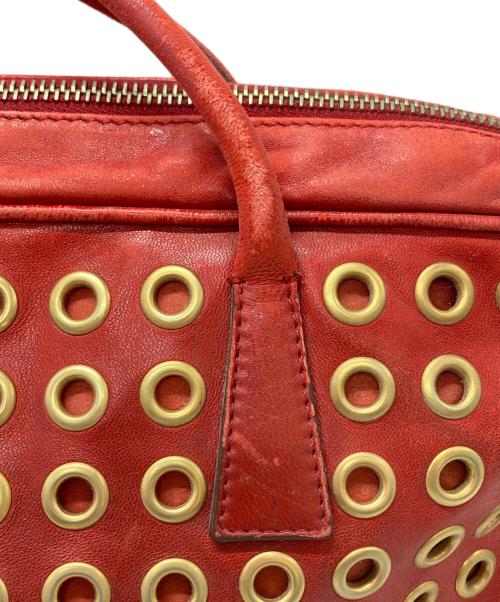 PRADA（プラダ）PRADA (プラダ) アイレットスタッズワンショルダーバッグ/Eyelet-stud one-shoulder bag レッドの古着・服飾アイテム