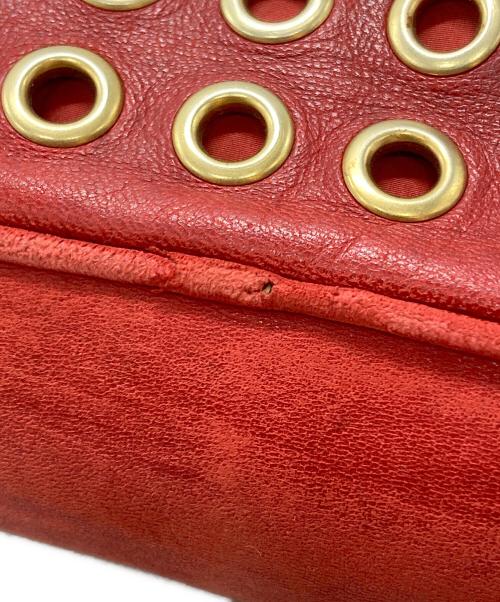 PRADA（プラダ）PRADA (プラダ) アイレットスタッズワンショルダーバッグ/Eyelet-stud one-shoulder bag レッドの古着・服飾アイテム