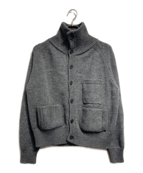 camisas manolo（カミサス マノロ）camisas manolo (カミサス マノロ) KNITTED JACKET/ニットジャケット グレー サイズ:Mの古着・服飾アイテム