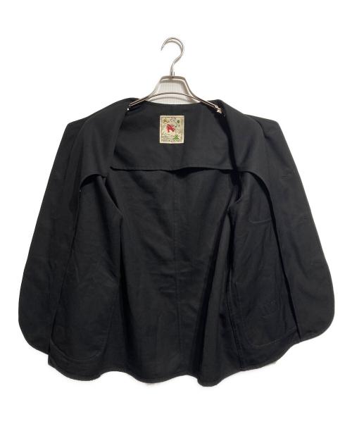 MAISON et VOYAGE（メゾンエボヤージュ）MAISON et VOYAGE (メゾンエボヤージュ) ウール カラーレスチョアジャケット/Wool Collarless Chore Jacket ブラック サイズ:46の古着・服飾アイテム
