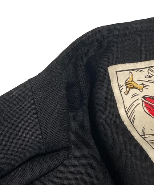 MAISON et VOYAGE（メゾンエボヤージュ）MAISON et VOYAGE (メゾンエボヤージュ) ウール カラーレスチョアジャケット/Wool Collarless Chore Jacket ブラック サイズ:46の古着・服飾アイテム