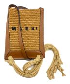 MARNIマルニ）の古着「ラフィアミニショルダーバッグ/Raffia Mini Shoulder Bag」｜ベージュ