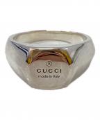 GUCCIグッチ）の古着「ダイアゴナルインターロッキングGリング/Diagonal Interlocking G ring」｜シルバー