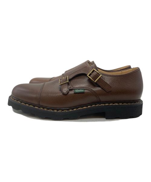 PARABOOT（パラブーツ）PARABOOT (パラブーツ) WILLIAM/MARCHE 2ダブルモンクシューズ/WILLIAM/MARCHE 2 Double Monk Shoes ブラウン サイズ:7-1/2の古着・服飾アイテム