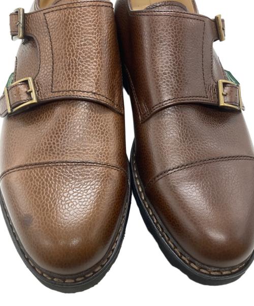 PARABOOT（パラブーツ）PARABOOT (パラブーツ) WILLIAM/MARCHE 2ダブルモンクシューズ/WILLIAM/MARCHE 2 Double Monk Shoes ブラウン サイズ:7-1/2の古着・服飾アイテム