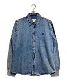 AMI PARIS（アミ パリス）の古着「ウォッシュ加工デニムシャツ/Washed denim shirt」｜インディゴ