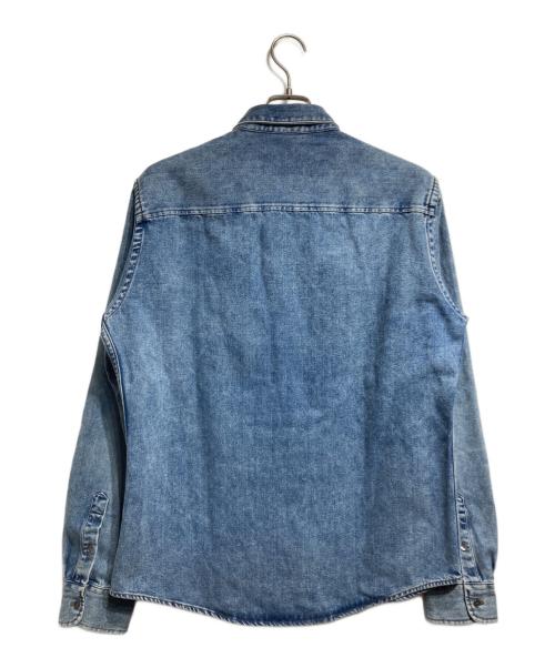 AMI PARIS（アミ パリス）AMI PARIS (アミ パリス) ウォッシュ加工デニムシャツ/Washed denim shirt インディゴ サイズ:M 未使用品の古着・服飾アイテム
