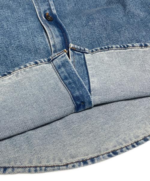 AMI PARIS（アミ パリス）AMI PARIS (アミ パリス) ウォッシュ加工デニムシャツ/Washed denim shirt インディゴ サイズ:M 未使用品の古着・服飾アイテム