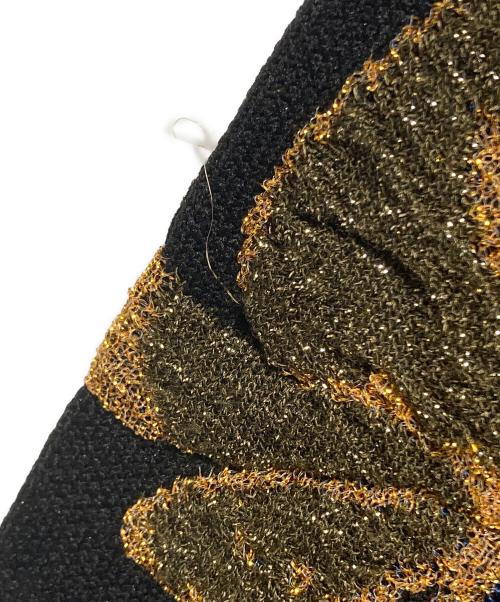 DRIES VAN NOTEN（ドリスヴァンノッテン）DRIES VAN NOTEN (ドリスヴァンノッテン) フラワージャガード半袖ニット/Floral Jacquard Short-Sleeve Knit Top ネイビー サイズ:XSの古着・服飾アイテム
