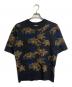 DRIES VAN NOTEN（ドリスヴァンノッテン）の古着「フラワージャガード半袖ニット/Floral Jacquard Short-Sleeve Knit Top」｜ネイビー