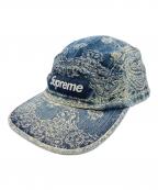 SUPREMEシュプリーム）の古着「BANDANA JACQUARD DENIM CAMP CAP」｜ブルー