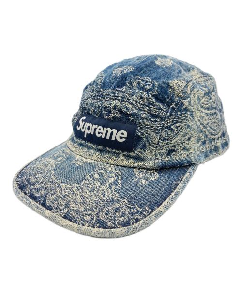 SUPREME（シュプリーム）SUPREME (シュプリーム) BANDANA JACQUARD DENIM CAMP CAP ブルーの古着・服飾アイテム