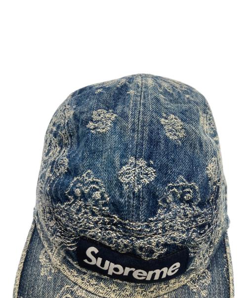 SUPREME（シュプリーム）SUPREME (シュプリーム) BANDANA JACQUARD DENIM CAMP CAP ブルーの古着・服飾アイテム