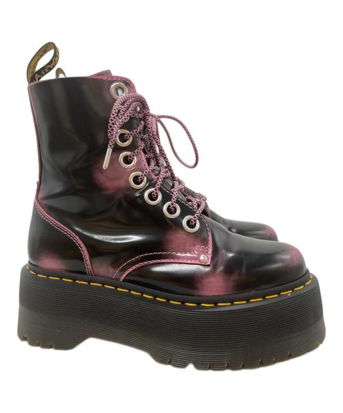 Dr.Martens（ドクターマーチン）Dr.Martens (ドクターマーチン) JADONMAX８ホールブーツ ブラック×ピンク サイズ:24㎝の古着・服飾アイテム