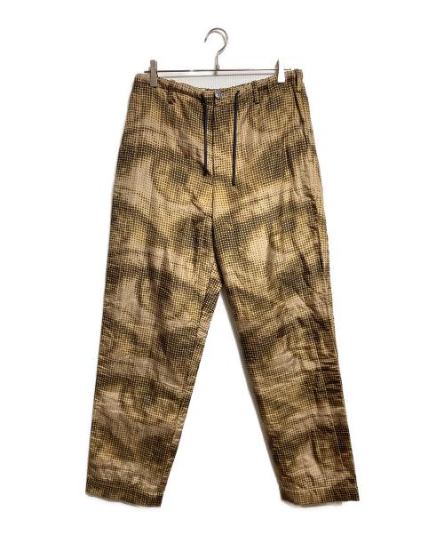DRIES VAN NOTEN（ドリスヴァンノッテン）DRIES VAN NOTEN (ドリスヴァンノッテン) ピクセルプリントイージーパンツ/Pixel-Print Easy Pants ブラウン サイズ:48の古着・服飾アイテム