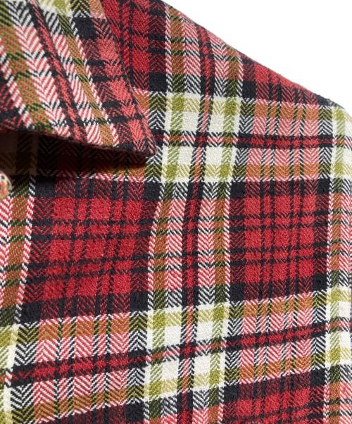 BRENTS（ブレント）BRENTS (ブレント) 50’s チェックシャツ/1950s Plaid Shirt レッド サイズ:Lの古着・服飾アイテム