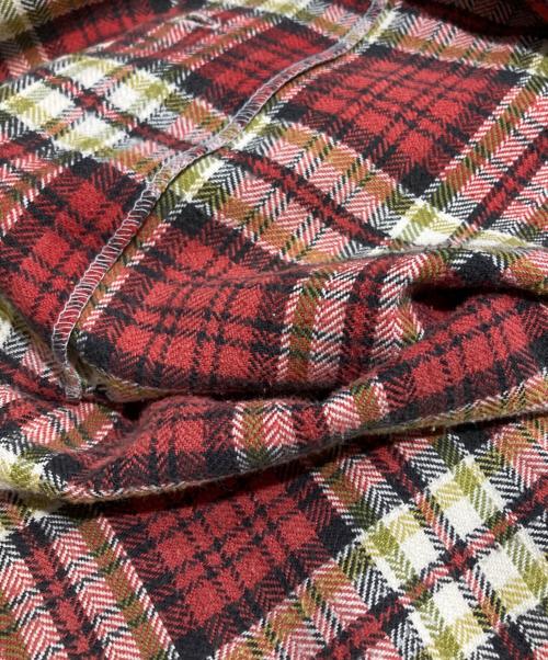 BRENTS（ブレント）BRENTS (ブレント) 50’s チェックシャツ/1950s Plaid Shirt レッド サイズ:Lの古着・服飾アイテム