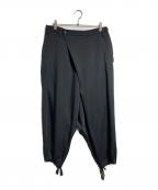 GROUND Yグラウンドワイ）の古着「ウールサルエルパンツ/Wool Sarouel Pants」｜ブラック