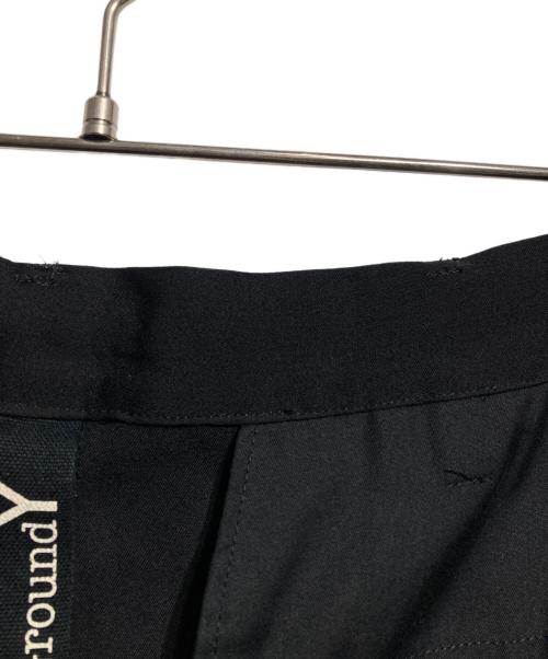 GROUND Y（グラウンドワイ）GROUND Y (グラウンドワイ) ウールサルエルパンツ/Wool Sarouel Pants ブラック サイズ:3の古着・服飾アイテム