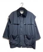JANE SMITHジェーンスミス）の古着「COTTON POLYESTER LOGGER HALF COAT/コットンポリエステル混紡ロガーハーフコート」｜ネイビー
