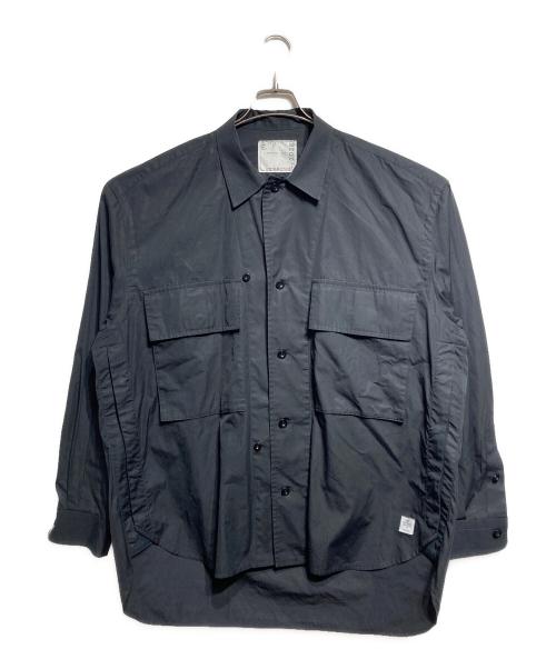 sacai（サカイ）sacai (サカイ) THOMAS MASON (トーマスメイソン) Cotton Poplin L/S Shirt/コットンポプリン長袖シャツ ブラック サイズ:3の古着・服飾アイテム