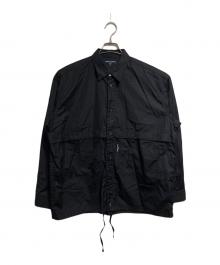 COMME des GARCONS HOMME（コムデギャルソン オム）の古着「綿ブロードシャツジャケット/Double-Knee Stripe Overalls」｜ブラック