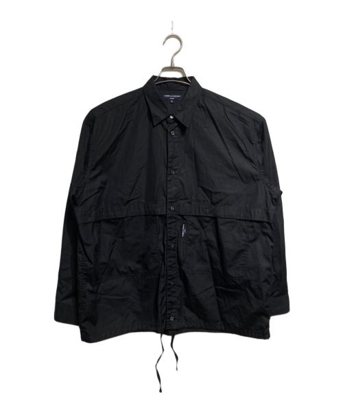 COMME des GARCONS HOMME（コムデギャルソン オム）COMME des GARCONS HOMME (コムデギャルソン オム) 綿ブロードシャツジャケット/Double-Knee Stripe Overalls ブラック サイズ:Lの古着・服飾アイテム