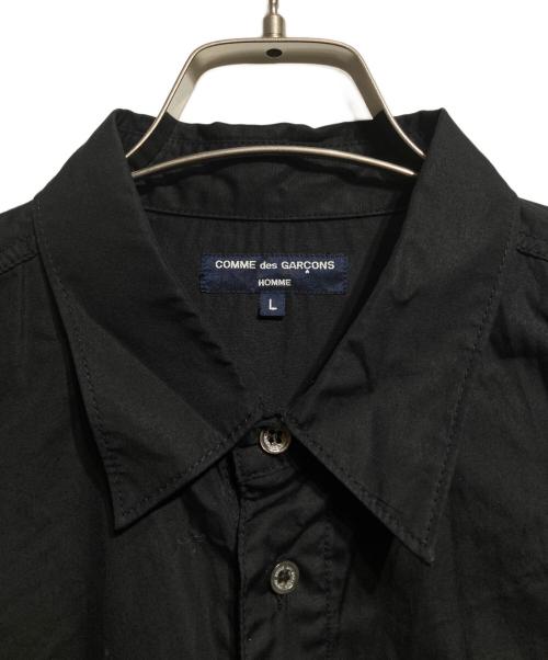 COMME des GARCONS HOMME（コムデギャルソン オム）COMME des GARCONS HOMME (コムデギャルソン オム) 綿ブロードシャツジャケット/Double-Knee Stripe Overalls ブラック サイズ:Lの古着・服飾アイテム