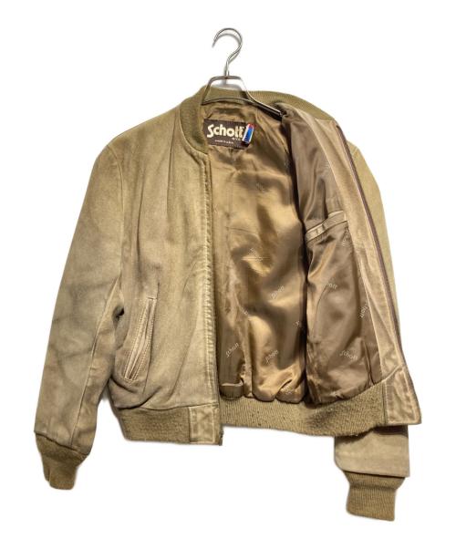 Schott（ショット）Schott (ショット) スエードブルゾン/Suede blouson ベージュ サイズ:40の古着・服飾アイテム