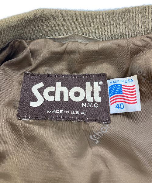 Schott（ショット）Schott (ショット) スエードブルゾン/Suede blouson ベージュ サイズ:40の古着・服飾アイテム