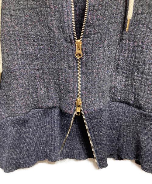 Vivienne Westwood man（ヴィヴィアン ウェストウッド マン）Vivienne Westwood man (ヴィヴィアン ウェストウッド マン) オーブ刺繍ダブルジップニットパーカー/Double-zip knit hoodie グレー サイズ:46の古着・服飾アイテム