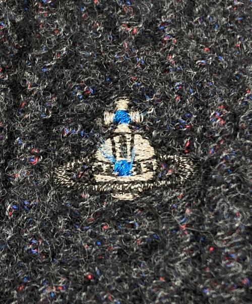 Vivienne Westwood man（ヴィヴィアン ウェストウッド マン）Vivienne Westwood man (ヴィヴィアン ウェストウッド マン) オーブ刺繍ダブルジップニットパーカー/Double-zip knit hoodie グレー サイズ:46の古着・服飾アイテム