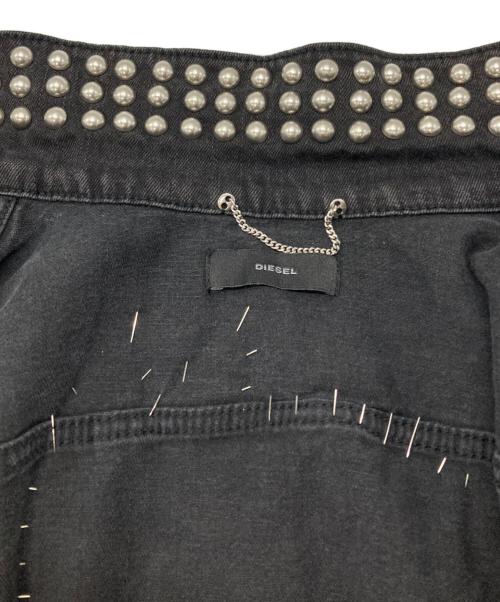 DIESEL（ディーゼル）DIESEL (ディーゼル) デザインデニムジャケット/Designer denim jacket ブラック サイズ:Ｓの古着・服飾アイテム
