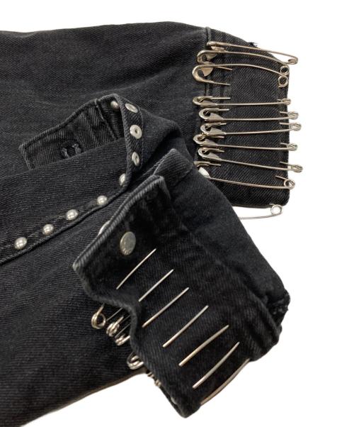DIESEL（ディーゼル）DIESEL (ディーゼル) デザインデニムジャケット/Designer denim jacket ブラック サイズ:Ｓの古着・服飾アイテム