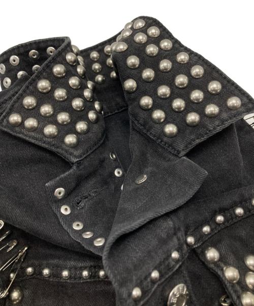 DIESEL（ディーゼル）DIESEL (ディーゼル) デザインデニムジャケット/Designer denim jacket ブラック サイズ:Ｓの古着・服飾アイテム