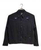 Needlesニードルズ）の古着「パイピング カウボーイ ジャケット/Piping Cowboy Jacket 」｜ブラック×パープル