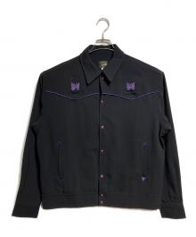 Needles（ニードルズ）の古着「パイピング カウボーイ ジャケット/Piping Cowboy Jacket 」｜ブラック×パープル
