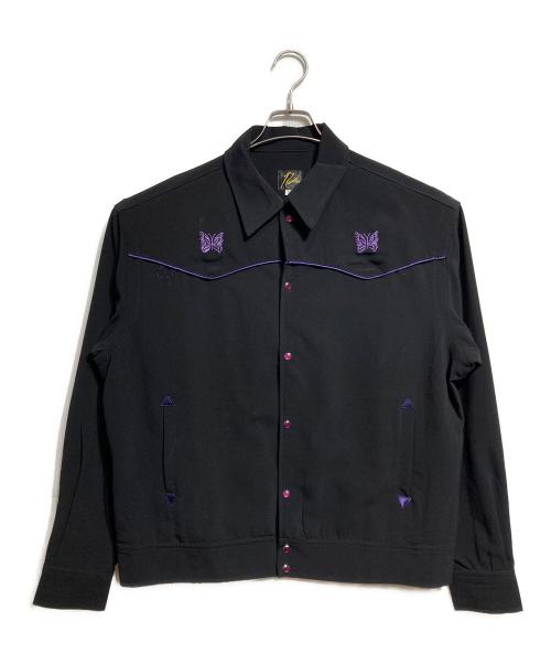 Needles（ニードルズ）Needles (ニードルズ) パイピング カウボーイ ジャケット/Piping Cowboy Jacket  ブラック×パープル サイズ:Lの古着・服飾アイテム