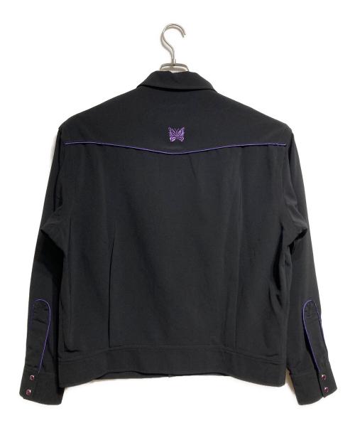 Needles（ニードルズ）Needles (ニードルズ) パイピング カウボーイ ジャケット/Piping Cowboy Jacket  ブラック×パープル サイズ:Lの古着・服飾アイテム