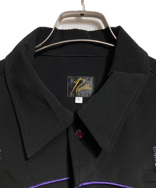Needles（ニードルズ）Needles (ニードルズ) パイピング カウボーイ ジャケット/Piping Cowboy Jacket  ブラック×パープル サイズ:Lの古着・服飾アイテム