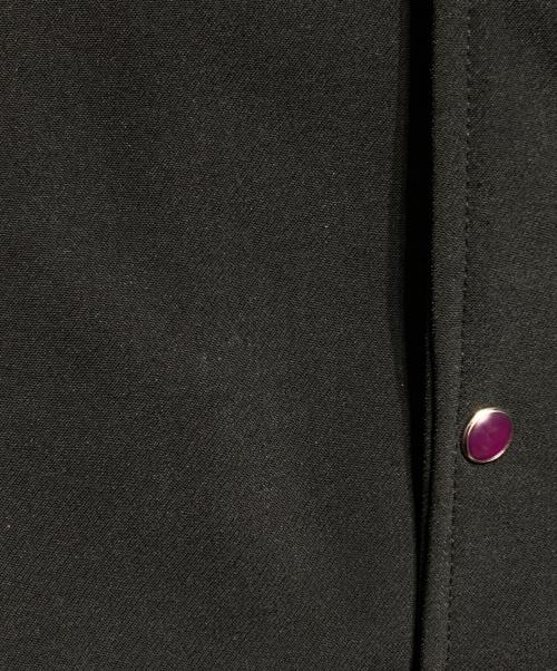 Needles（ニードルズ）Needles (ニードルズ) パイピング カウボーイ ジャケット/Piping Cowboy Jacket  ブラック×パープル サイズ:Lの古着・服飾アイテム