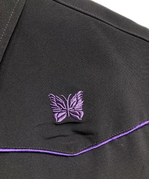 Needles（ニードルズ）Needles (ニードルズ) パイピング カウボーイ ジャケット/Piping Cowboy Jacket  ブラック×パープル サイズ:Lの古着・服飾アイテム